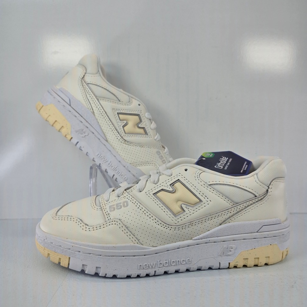 New Balance 550 Womens 7.5 White Seasalt Calcium Low Top Sneakers BBW550VG New